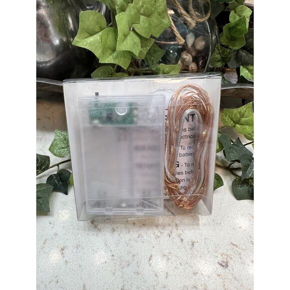 Primitives by Kathy Copper Wire Lights Battery Powered 100 Lights 6 Hour Timer - Picture 3 of 3